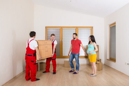 Local Hackney residents arranging flexible household storage