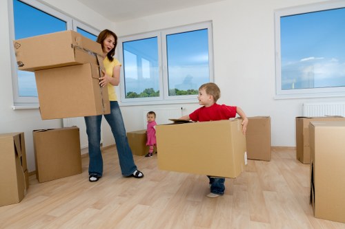 Careful loading of household furniture for a local Hackney removal job
