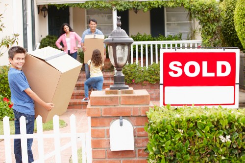 Moving household items into storage during a Hackney home renovation