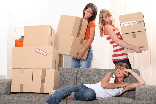 Packed home belongings ready for secure storage near Hackney
